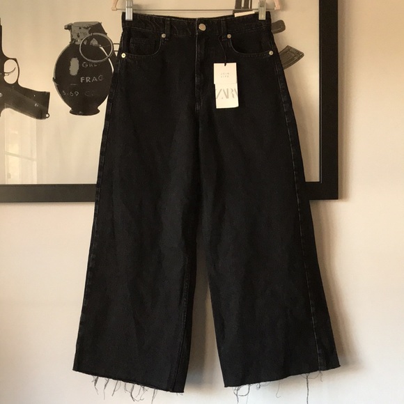 Zara denim culotte jeans 4 New - Picture 3 of 16